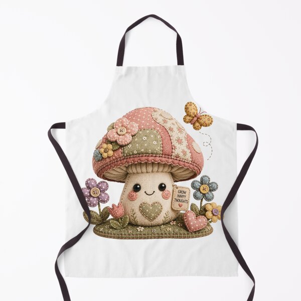 Item preview, Cute Patchwork Mushroom Grow Happy Thoughts designed and sold by M.Store.