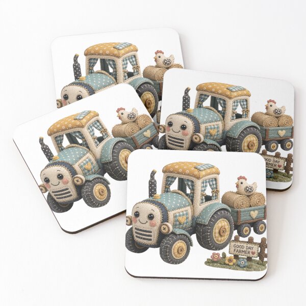 Item preview, Cute Patchwork Farm Tractor designed and sold by M.Store.