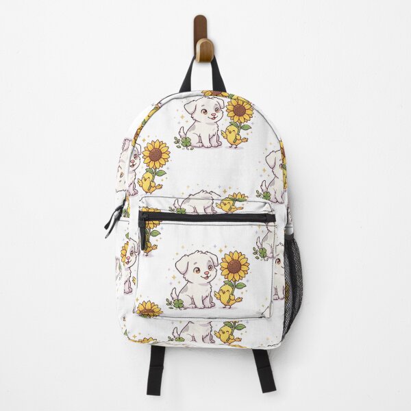 Item preview, Adorable White Pup Chick Yellow Plant Graphic designed and sold by FrankOliver.