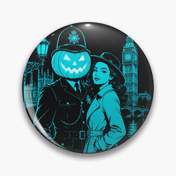 Item preview, Headless Horseman London Patrol - Horror Retro Pop Art designed and sold by TheHorsemanRidesAgain.