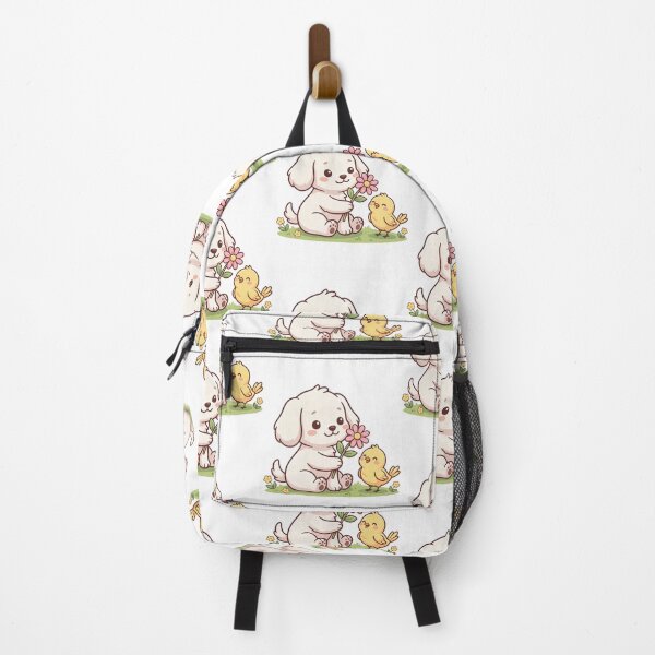Item preview, Cute Pup Yellow Fowl Holding Plant Graphic designed and sold by FrankOliver.