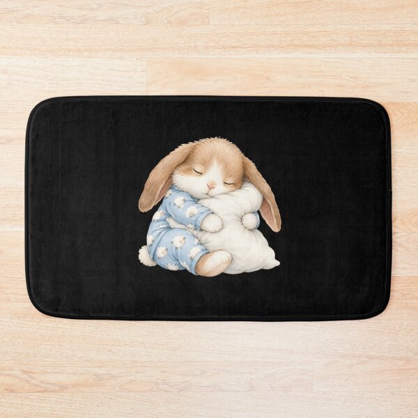 Item preview, Holland Lop Rabbit Sleeping in Cute Pajamas designed and sold by GanusTom.