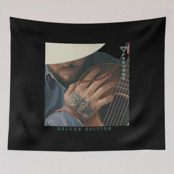 Item preview, Rustic Musician Guitar Portrait  V2 designed and sold by RoseArtGraphic.