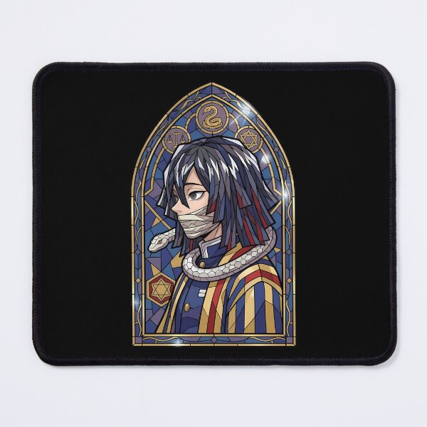 Item preview, Obanai Iguro Demon Slayer Celestial Serpent Stained Glass Window designed and sold by mildaclairmo.