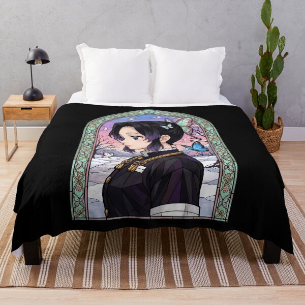 Item preview, Shinobu Kocho Demon Slayer Winter Butterfly Stained Glass designed and sold by mildaclairmo.