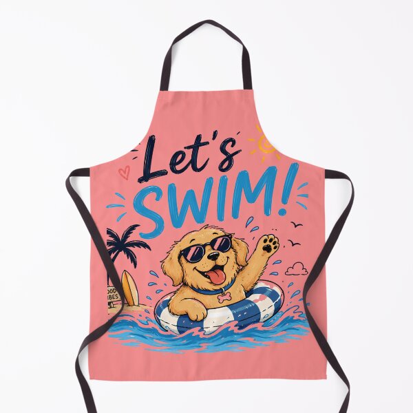 Item preview, Let's Swim! Cute Summer Beach Dog designed and sold by Elamraoui98.