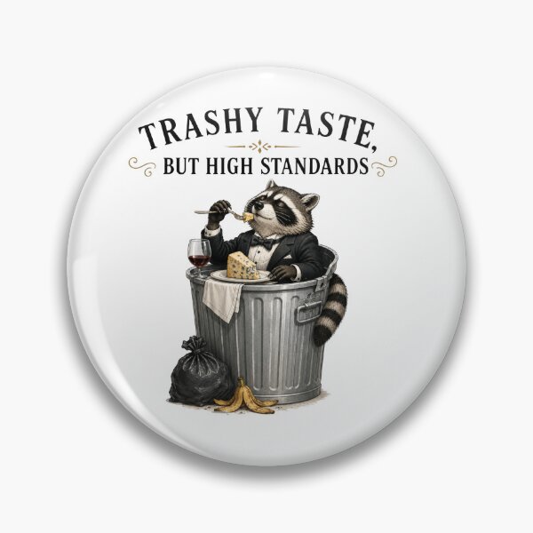 Item preview, Trashy Taste, But High Standards | Funny Raccoon Vintage Cartoon designed and sold by BabiesNanimals.