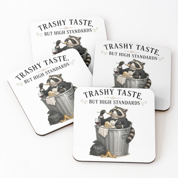 Item preview, Trashy Taste, But High Standards | Funny Raccoon Vintage Cartoon designed and sold by BabiesNanimals.