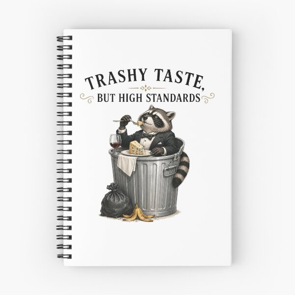 Item preview, Trashy Taste, But High Standards | Funny Raccoon Vintage Cartoon designed and sold by BabiesNanimals.