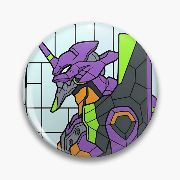 Item preview, Evangelion Unit 01 Neon Genesis Evangelion Minimal Stained Glass Mecha designed and sold by mildaclairmo.