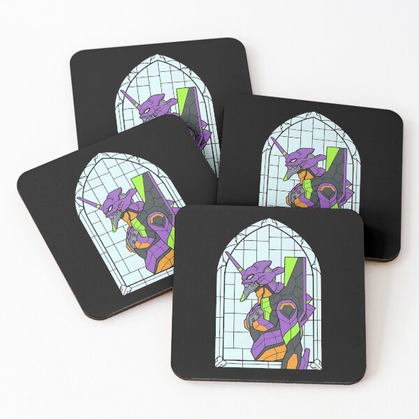 Item preview, Evangelion Unit 01 Neon Genesis Evangelion Minimal Stained Glass Mecha designed and sold by mildaclairmo.