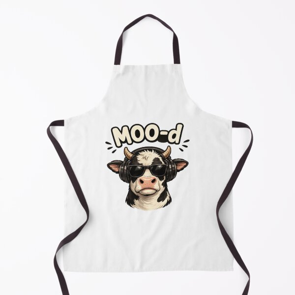 Item preview, Moo-d | Funny Cool Cow Cartoon with Headphones designed and sold by BabiesNanimals.