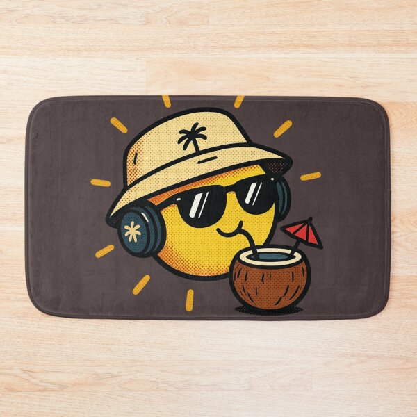 Item preview, Cool Summer Sun Drinking Coconut designed and sold by Smart-ish Studio.