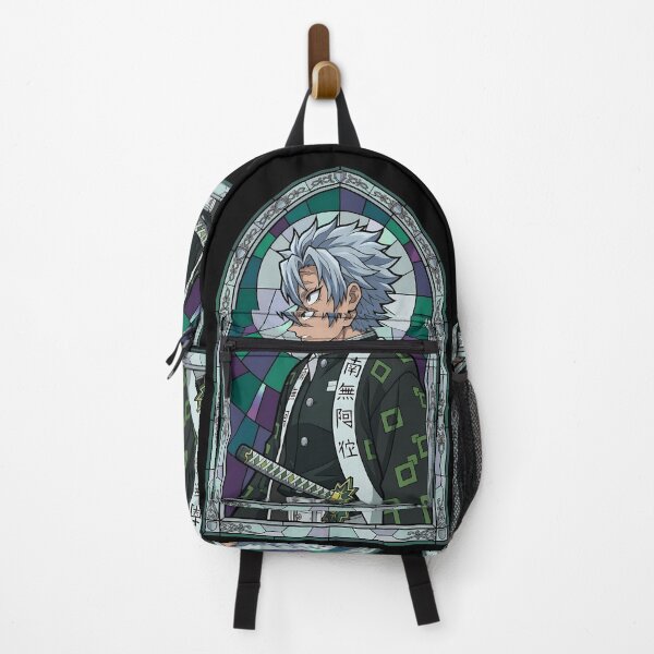 Item preview, Sanemi Shinazugawa Demon Slayer Teal Ornate Stained Glass designed and sold by mildaclairmo.