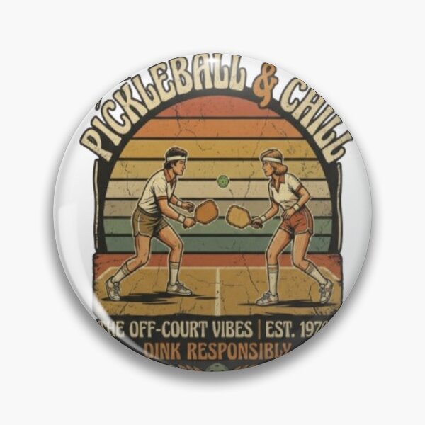 Item preview, Vintage Pickleball And Chill - Retro 70s Dink Responsibly designed and sold by Kreativio.