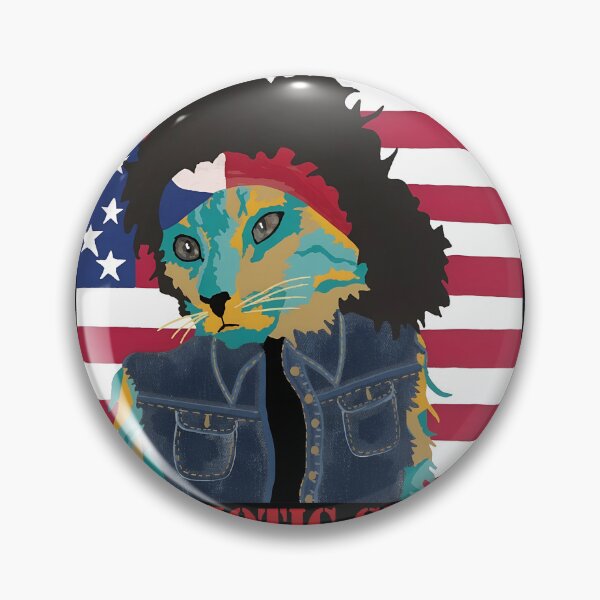 Item preview, Rock Cat American Flag Portrait Art designed and sold by WhimsyWephy.