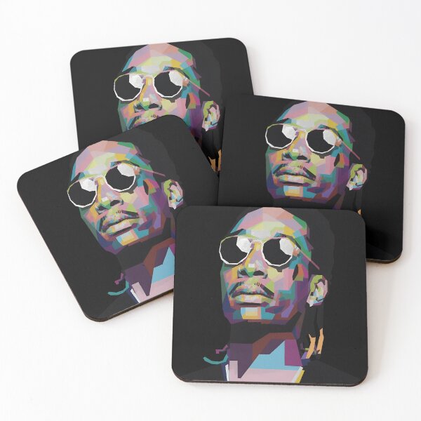 Item preview, Colorful Geometric Musician Portrait Art designed and sold by WhimsyWephy.