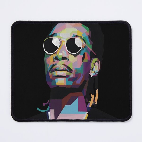 Item preview, Colorful Geometric Musician Portrait Art designed and sold by WhimsyWephy.