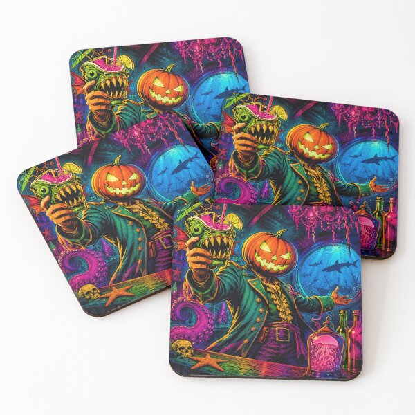 Item preview, Headless Horseman Underwater Tavern - Halloween Retro Pulp Art designed and sold by TheHorsemanRidesAgain.