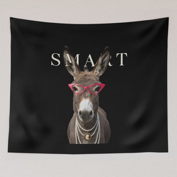 Item preview, Smart Donkey With Glasses Funny Meme Smart Donkey Ass designed and sold by Dabbing Turtle Designs.
