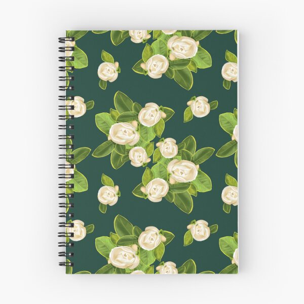 Item preview, Magnolia Flowers Emerald Green Botanical Illustration designed and sold by ItsPinkLemonade.