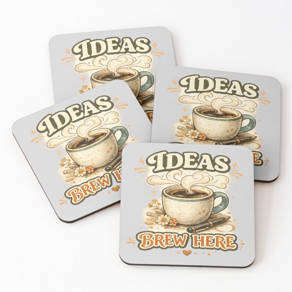 Item preview, Ideas Brew Here | Vintage Coffee & Creativity Graphic T-Shirt | Cozy Workspace Illustration designed and sold by UUniqueIImprint.