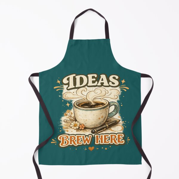 Item preview, Ideas Brew Here | Vintage Coffee & Creativity Graphic T-Shirt | Cozy Workspace Illustration designed and sold by UUniqueIImprint.