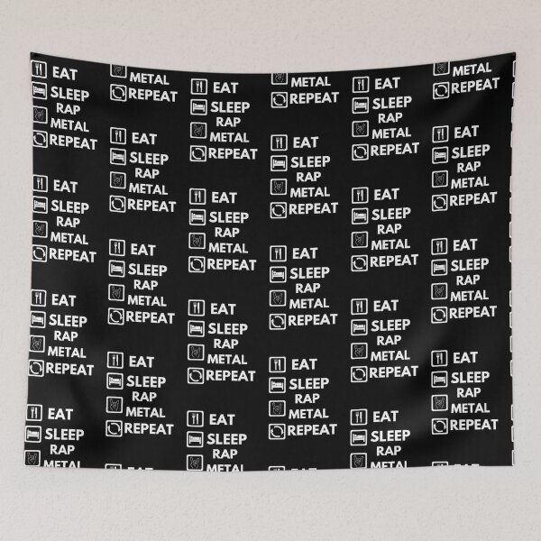 Item preview, Eat sleep rap metal repeat essential tshirt. designed and sold by JonHenr.