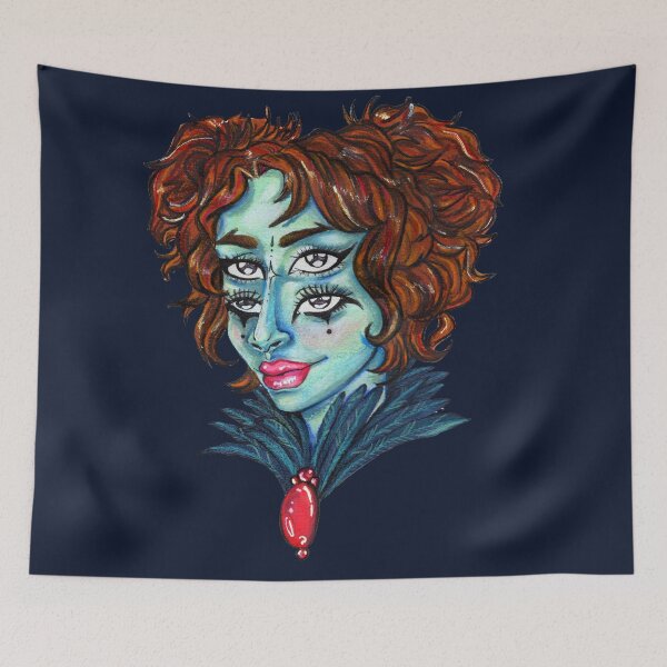 Item preview, 4 eye blue woman designed and sold by TheMuseMirage.