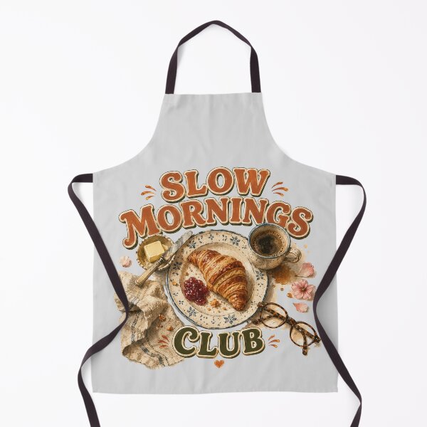 Item preview, Slow Mornings Club | Vintage French Breakfast Graphic T-Shirt | Croissant & Coffee Illustration designed and sold by UUniqueIImprint.