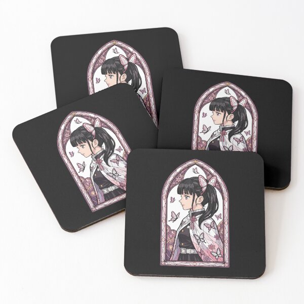 Item preview, Kanao Tsuyuri Demon Slayer Pink Butterfly Stained Glass Grace designed and sold by mildaclairmo.