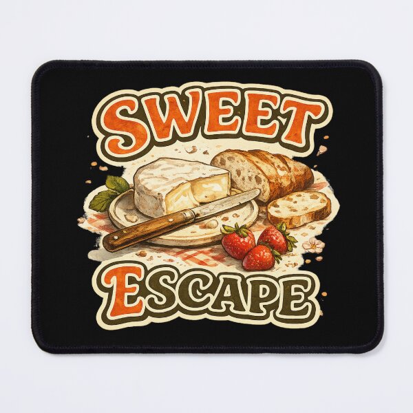 Item preview, Sweet Escape | Vintage Picnic Graphic T-Shirt | Bread, Brie & Strawberries Illustration designed and sold by UUniqueIImprint.