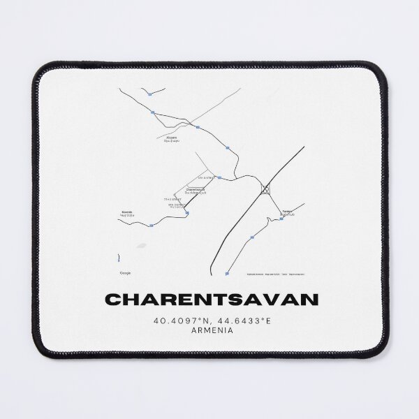 Item preview, Charentsavan Armenia Minimalist City Map with Coordinates | Black and White Street Map Art Print designed and sold by RM-Journey.