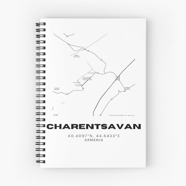 Item preview, Charentsavan Armenia Minimalist City Map with Coordinates | Black and White Street Map Art Print designed and sold by RM-Journey.