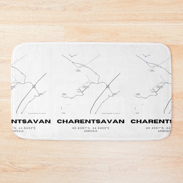 Item preview, Charentsavan Armenia Minimalist City Map with Coordinates | Black and White Street Map Art Print designed and sold by RM-Journey.