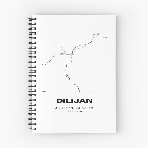 Item preview, Dilijan Armenia Minimalist City Map with Coordinates | Black and White Street Map Art Print designed and sold by RM-Journey.