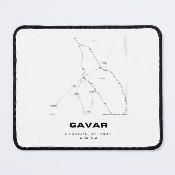 Item preview, Gavar Armenia Minimalist City Map with Coordinates | Black and White Street Map Art Print designed and sold by RM-Journey.