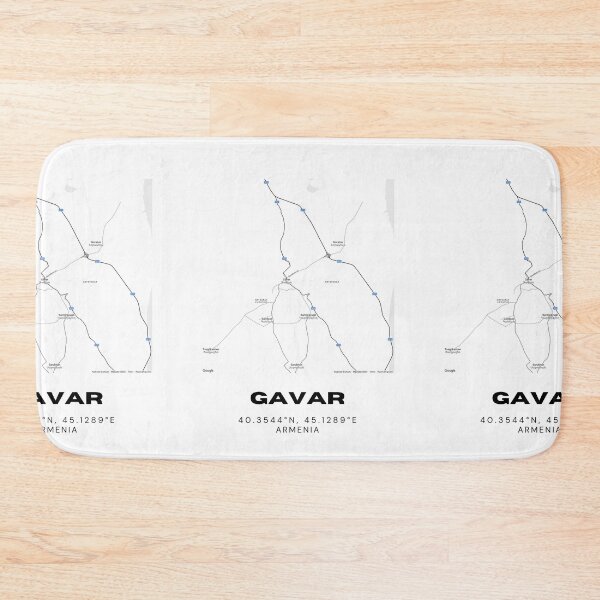 Item preview, Gavar Armenia Minimalist City Map with Coordinates | Black and White Street Map Art Print designed and sold by RM-Journey.