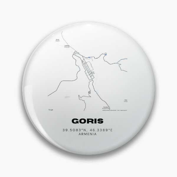 Item preview, Goris Armenia Minimalist City Map with Coordinates | Black and White Street Map Art Print designed and sold by RM-Journey.