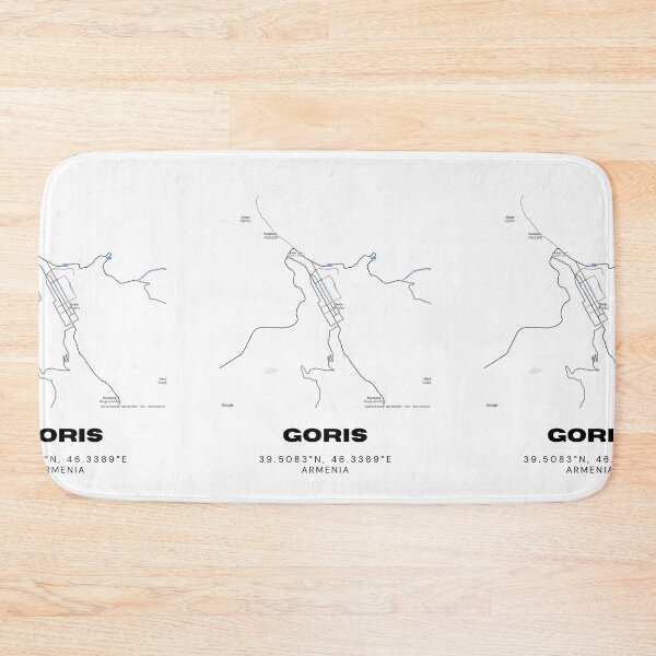 Item preview, Goris Armenia Minimalist City Map with Coordinates | Black and White Street Map Art Print designed and sold by RM-Journey.