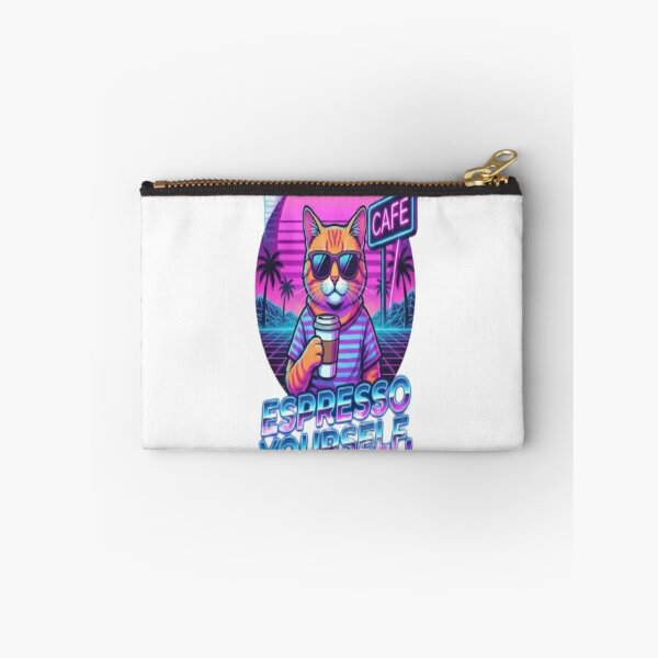 Item preview, Retro Synthwave Cat Coffee - Espresso Yourself designed and sold by Kreativio.