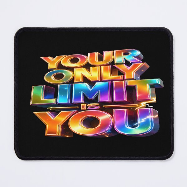 Item preview, Your Only Limit Is You Colorful Motivational Typography designed and sold by MAJCO-ART.