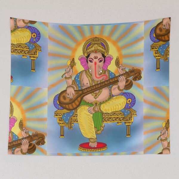 Item preview, Lord Ganesha Artwork | Divine Ganpati Digital Art | Hindu God Illustration designed and sold by Harshit_Digital_Arts.