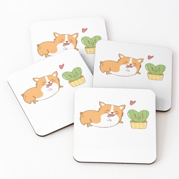 Item preview, easily distracted by dogs and plants - corgi - cactus Essential T-Shirt designed and sold by Aru Pxle.