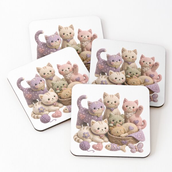 Item preview, Cozy Patchwork Cats designed and sold by M.Store.