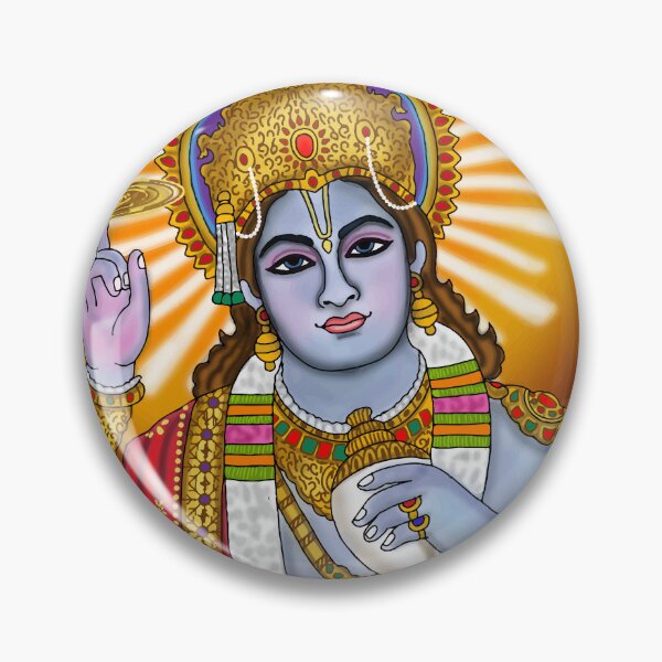 Item preview, Lord Krishna Artwork | Divine Hindu God Digital Painting Illustration designed and sold by Harshit_Digital_Arts.