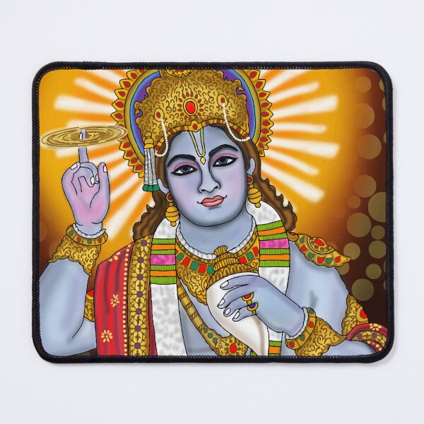 Item preview, Lord Krishna Artwork | Divine Hindu God Digital Painting Illustration designed and sold by Harshit_Digital_Arts.