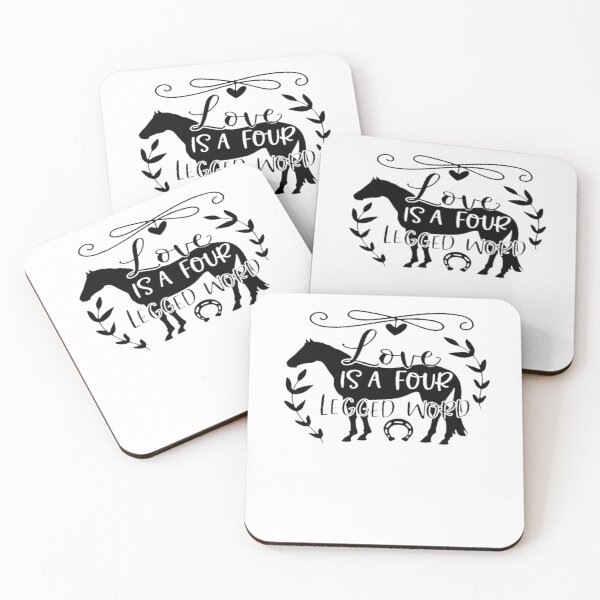 Item preview, Love is a four-legged word - horse riding tee Fitted Scoop T-Shirt designed and sold by Juvestore24.