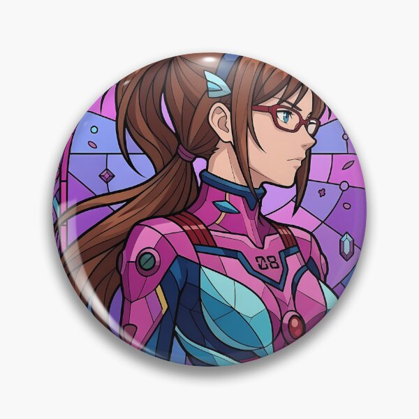 Item preview, Makinami Mari Illustrious Neon Genesis Evangelion Pilot Stained Glass designed and sold by mildaclairmo.