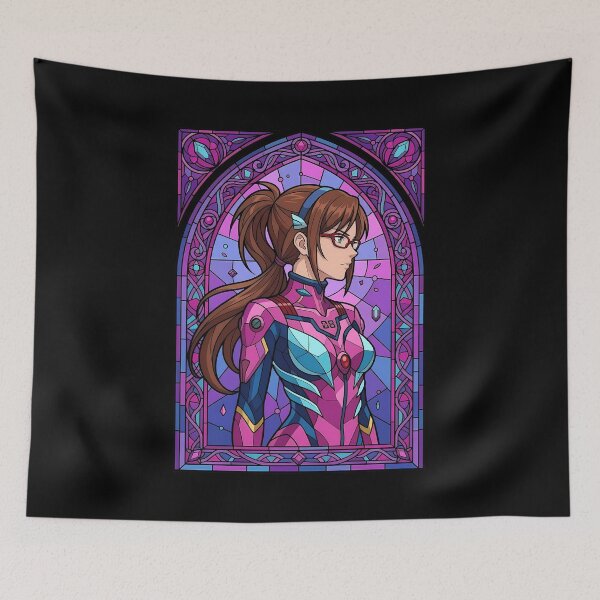 Item preview, Makinami Mari Illustrious Neon Genesis Evangelion Pilot Stained Glass designed and sold by mildaclairmo.